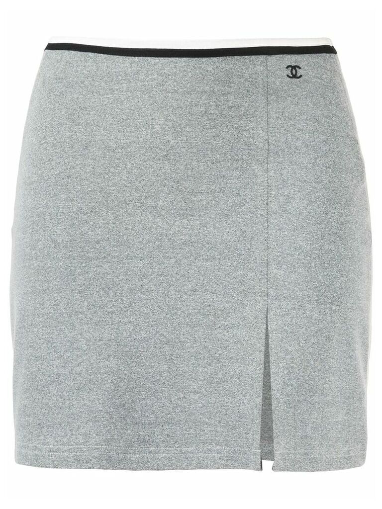 Chanel Pre-Owned stretch fitted mini skirt - Grey