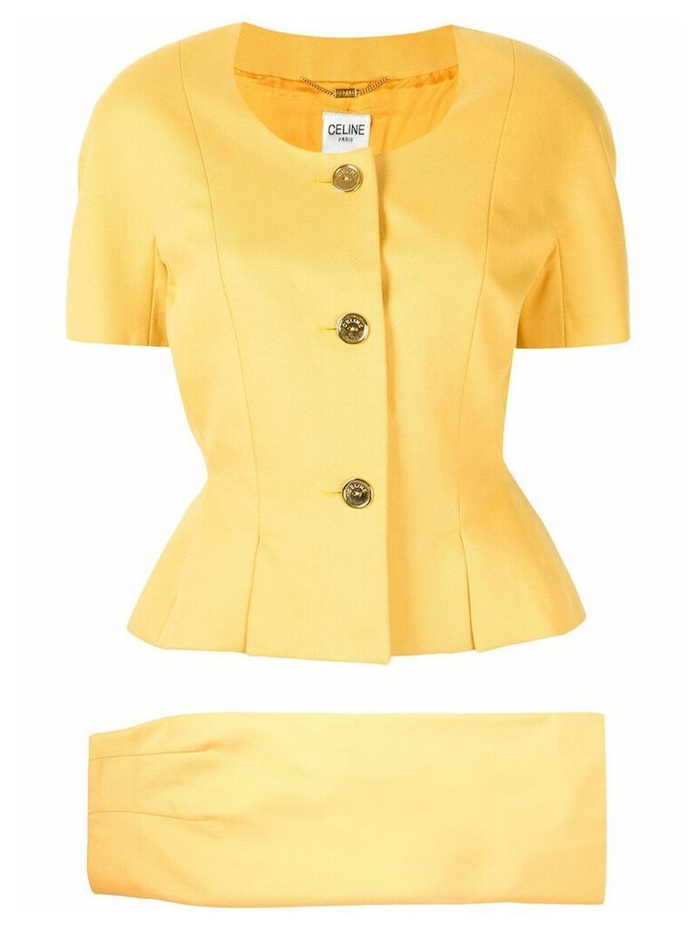Céline Pre-Owned two-piece skirt suit - Yellow