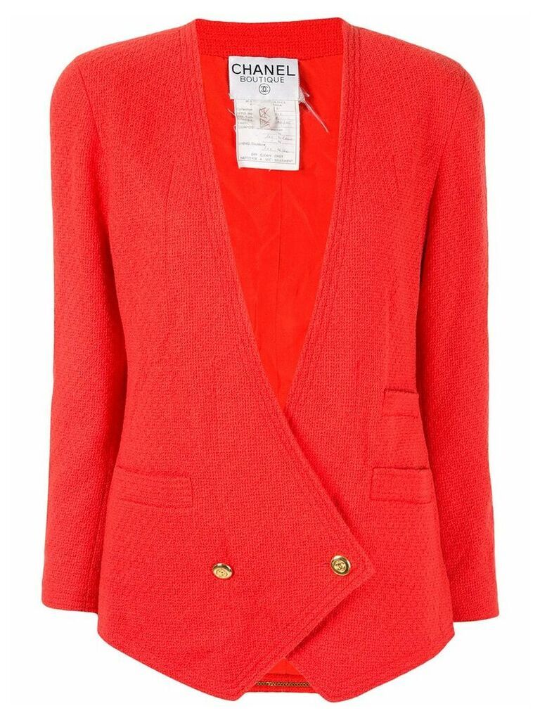 Chanel Pre-Owned CC button blazer - Red