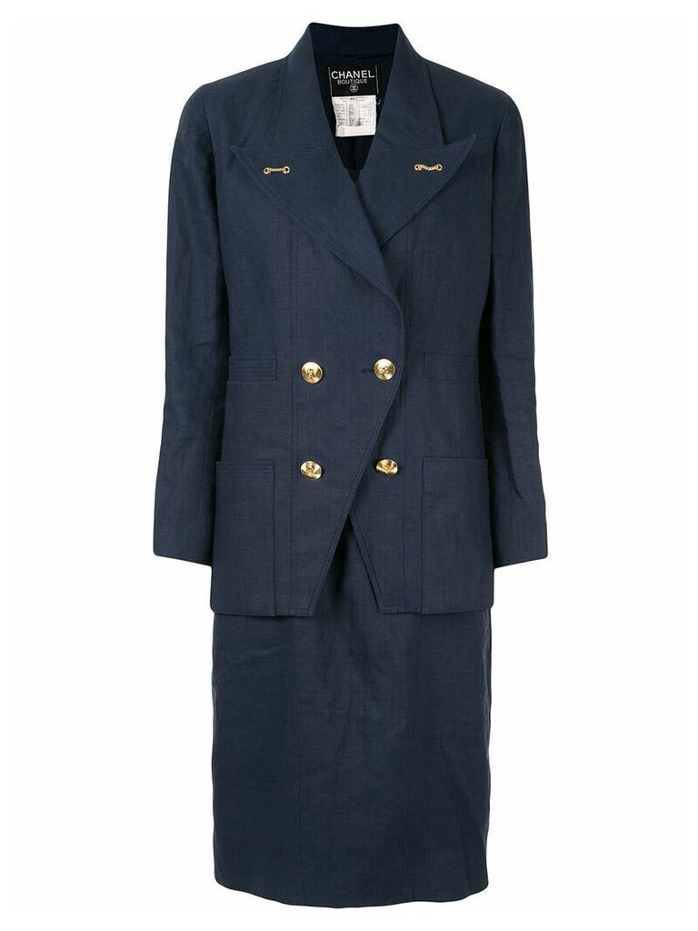 Chanel Pre-Owned two-piece dress suit - Blue