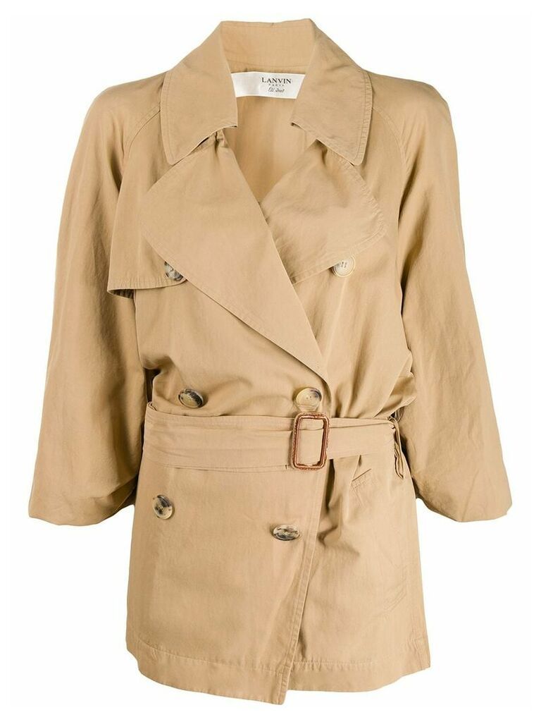 LANVIN Pre-Owned 2007 belted trench coat - Neutrals