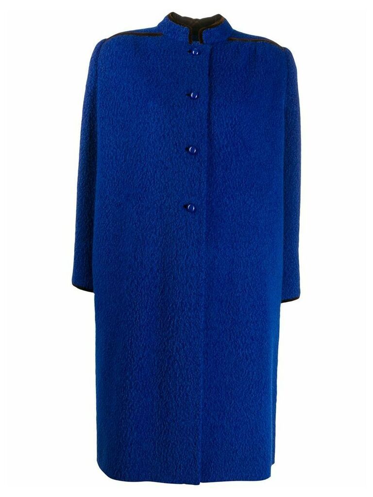 Valentino Pre-Owned single-breasted tailored coat - Blue