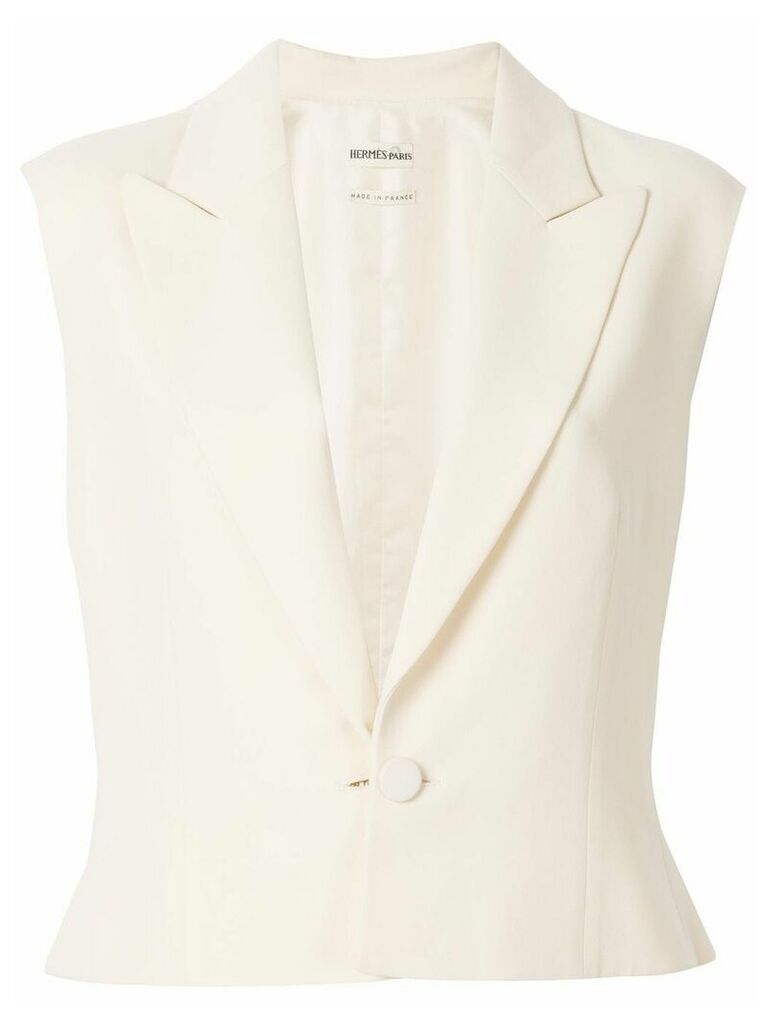 Hermès pre-owned slogan Kelly tote - White