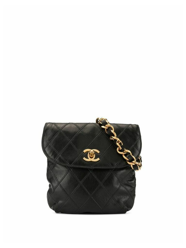 Chanel Pre-Owned Cosmos Line Medallion Chain belt bag - Black