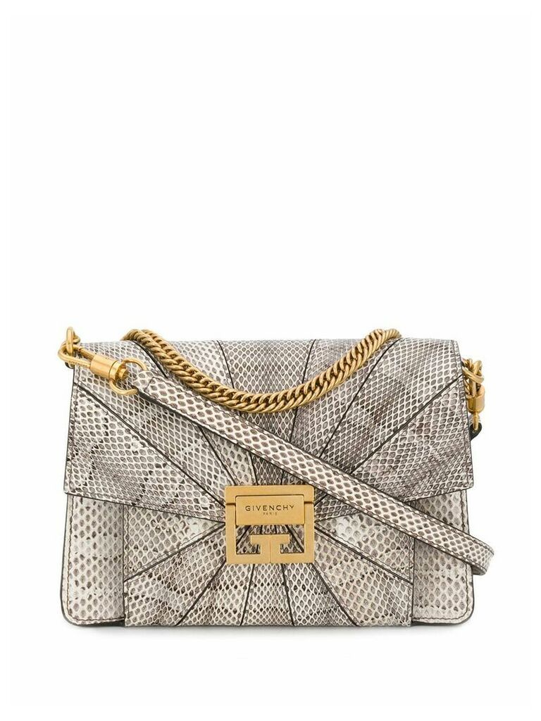 Givenchy ayers snakeskin shoulder bag - NEUTRALS