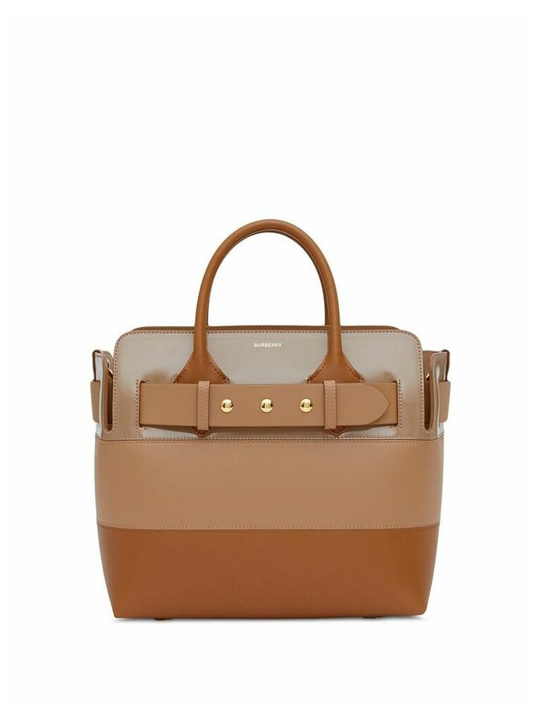 Burberry small triple-stud belted tote - NEUTRALS