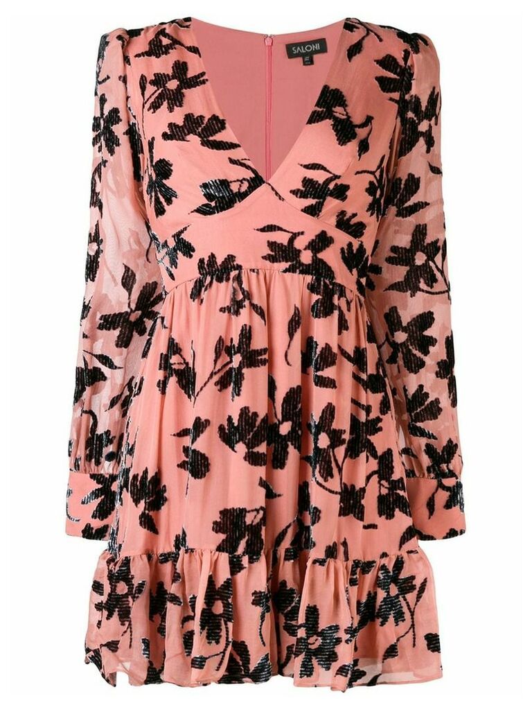 Saloni flower dress - Pink