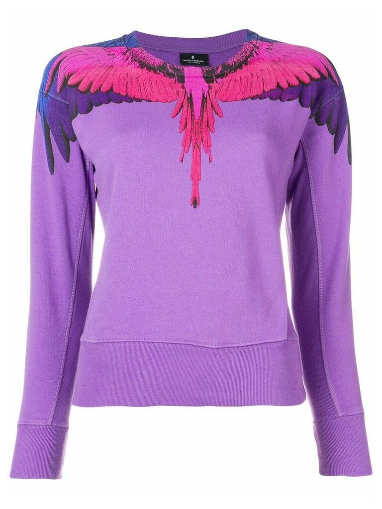 Marcelo Burlon County Of Milan bird feathers printed sweater - PURPLE