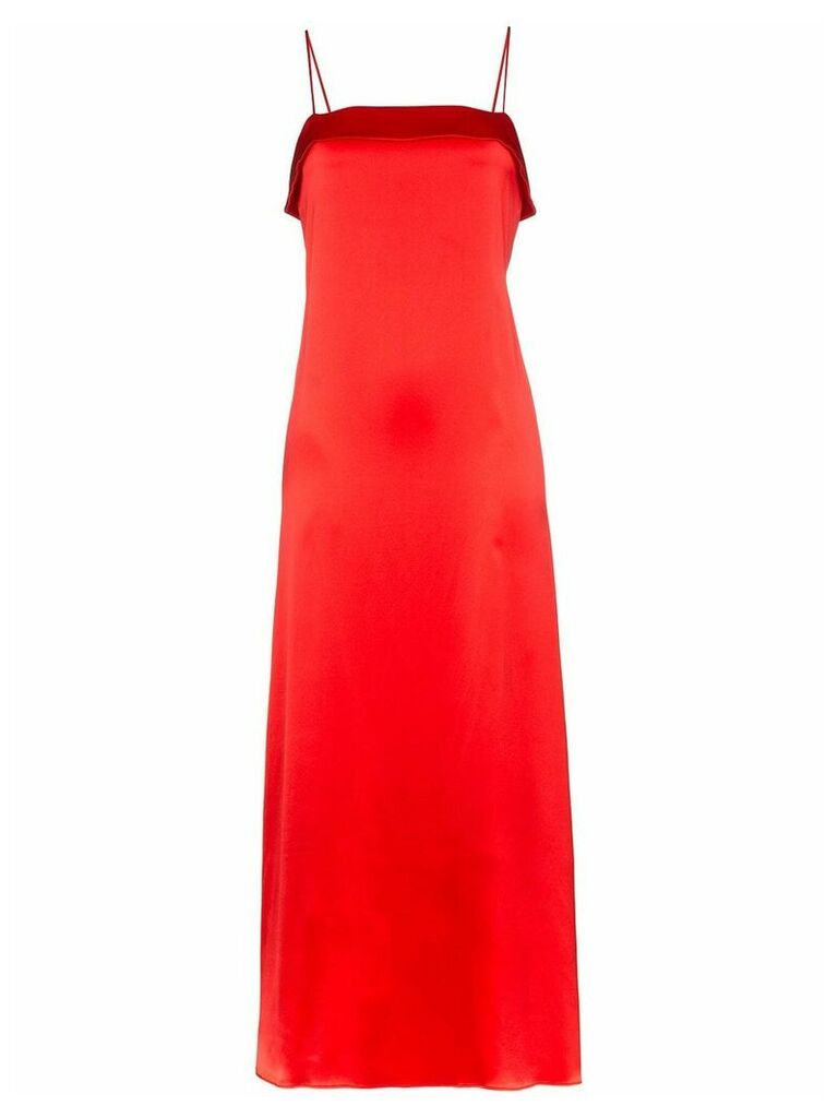 Deitas Coco silk fold over dress - Red