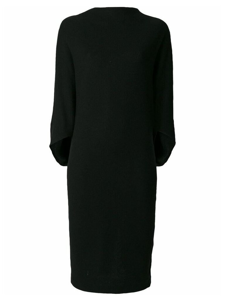 Chalayan draped boat neck dress - Black