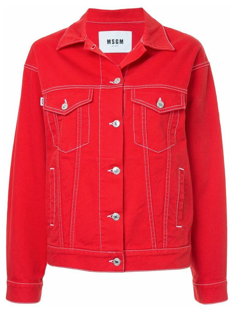 MSGM classic denim jacket - Red