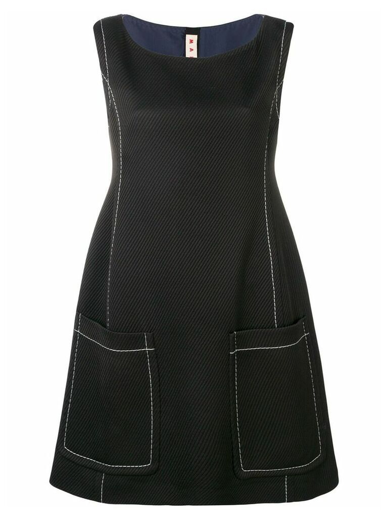 Marni contrast stitch dress - Black