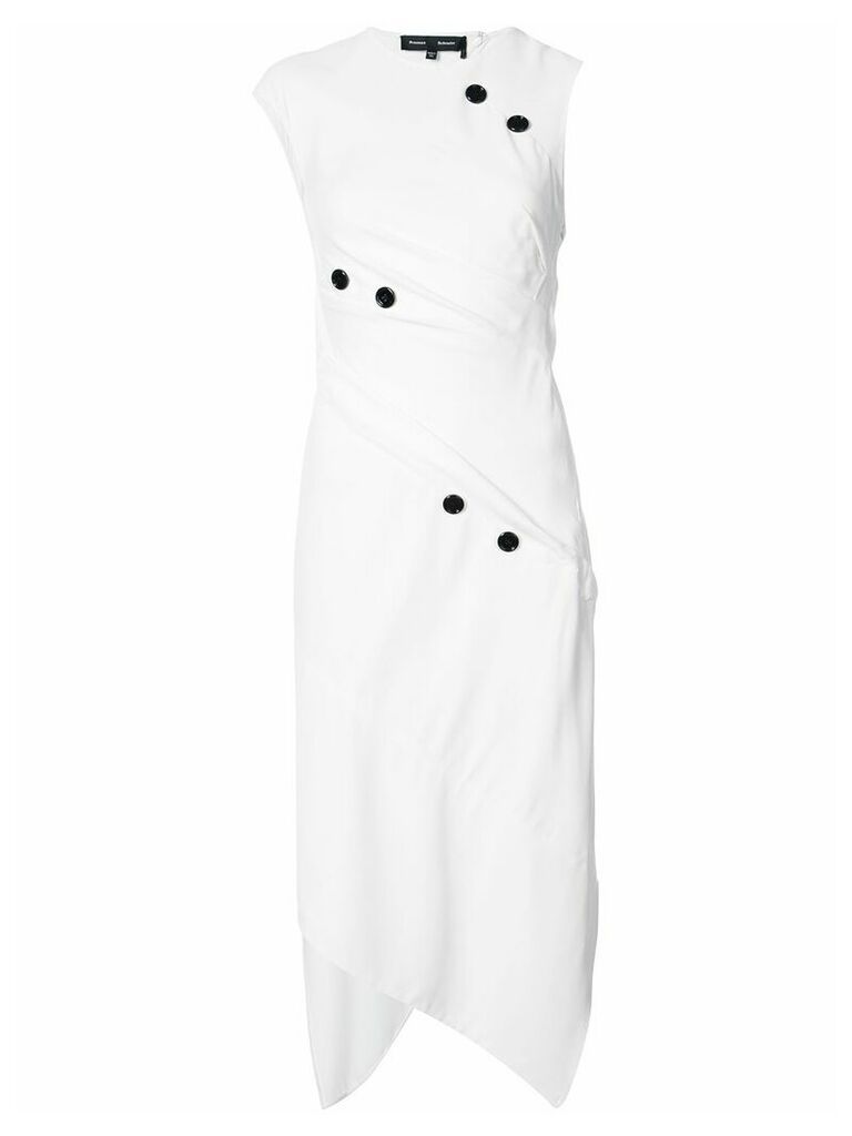 Proenza Schouler Spiral dress with button details - White