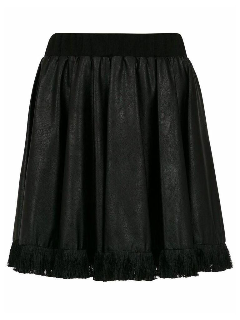 À La Garçonne fringed flared skirt - Black