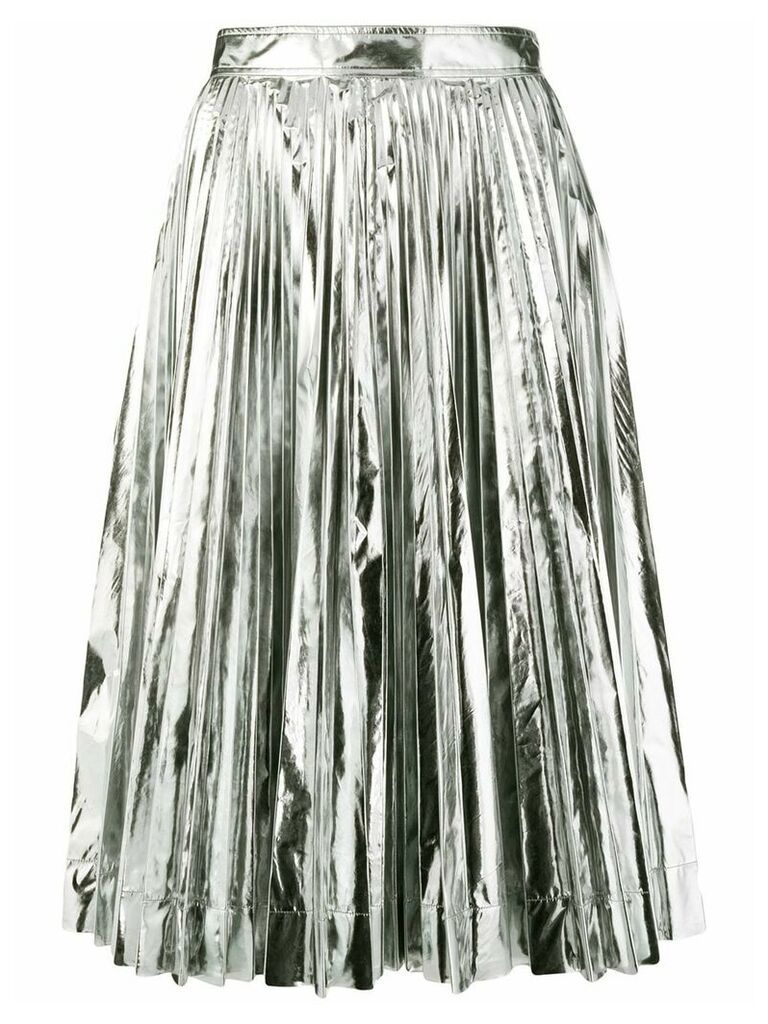 Calvin Klein 205W39nyc metallic pleated skirt - SILVER