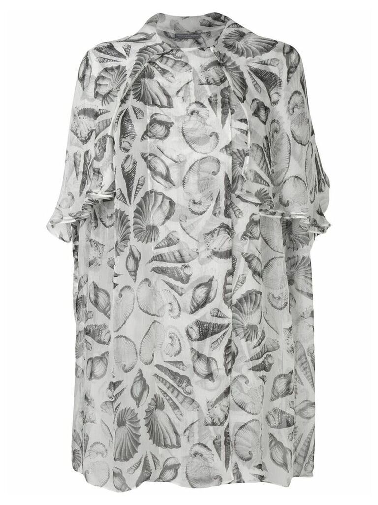 Alexander McQueen embroidered oversized blouse - White
