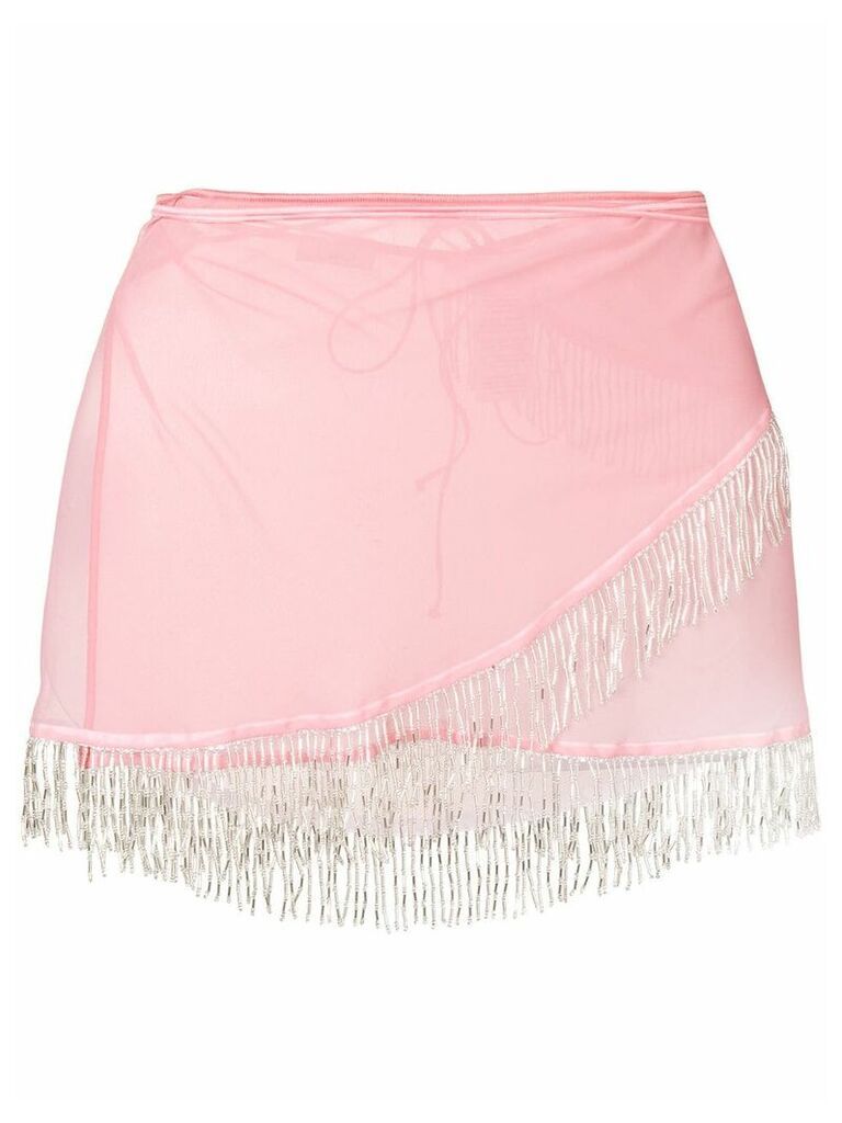 Oseree mini skirt beach cover-up - PINK