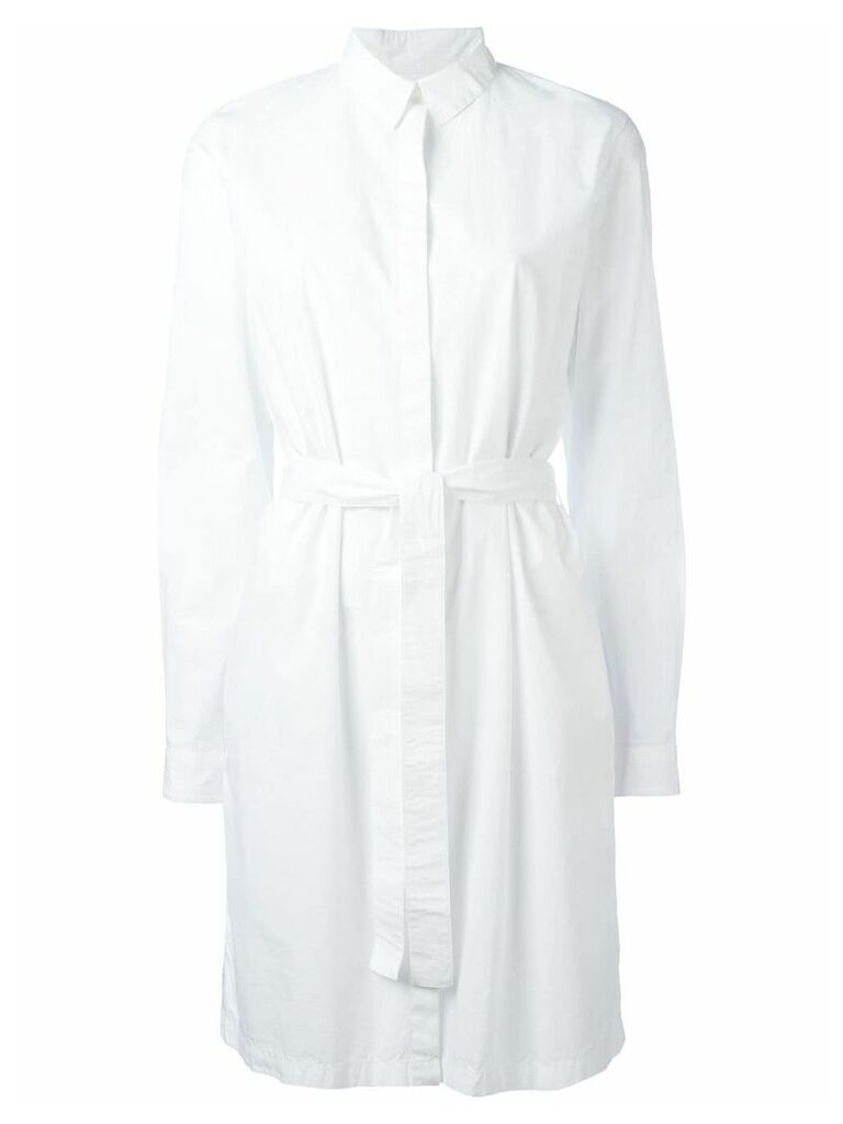 Kenzo tie waist shirt dress - White