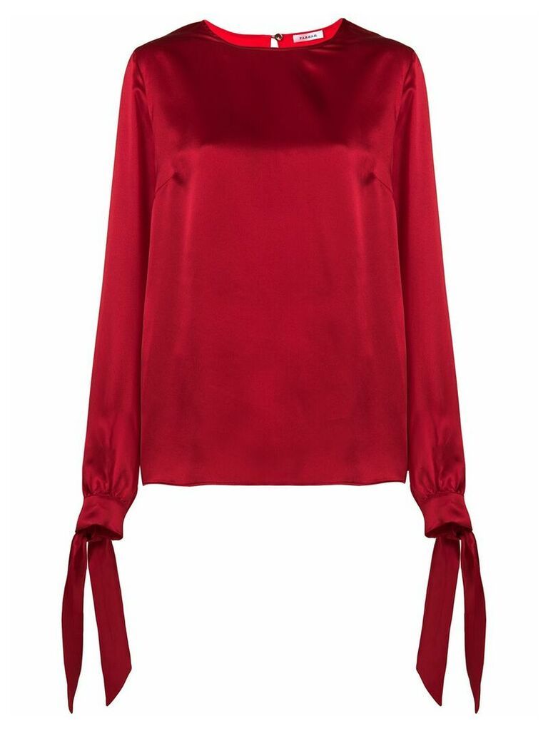 P.A.R.O.S.H. tie sleeves blouse - Red