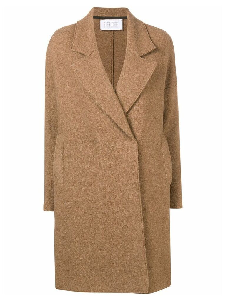 Harris Wharf London boxy double-breasted coat - Brown