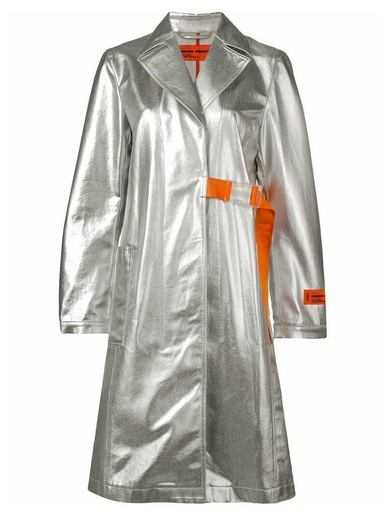 Heron Preston belted fitted coat - Grey