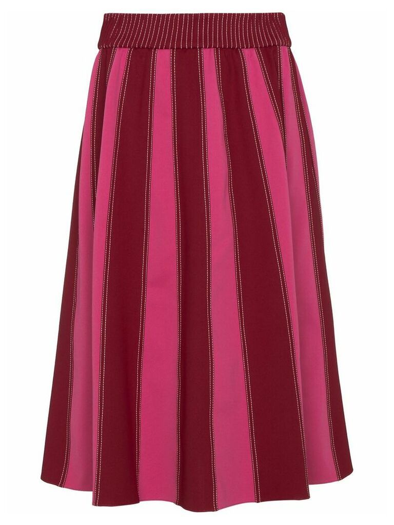 Valentino A-line midi skirt with contrasting panels - Pink