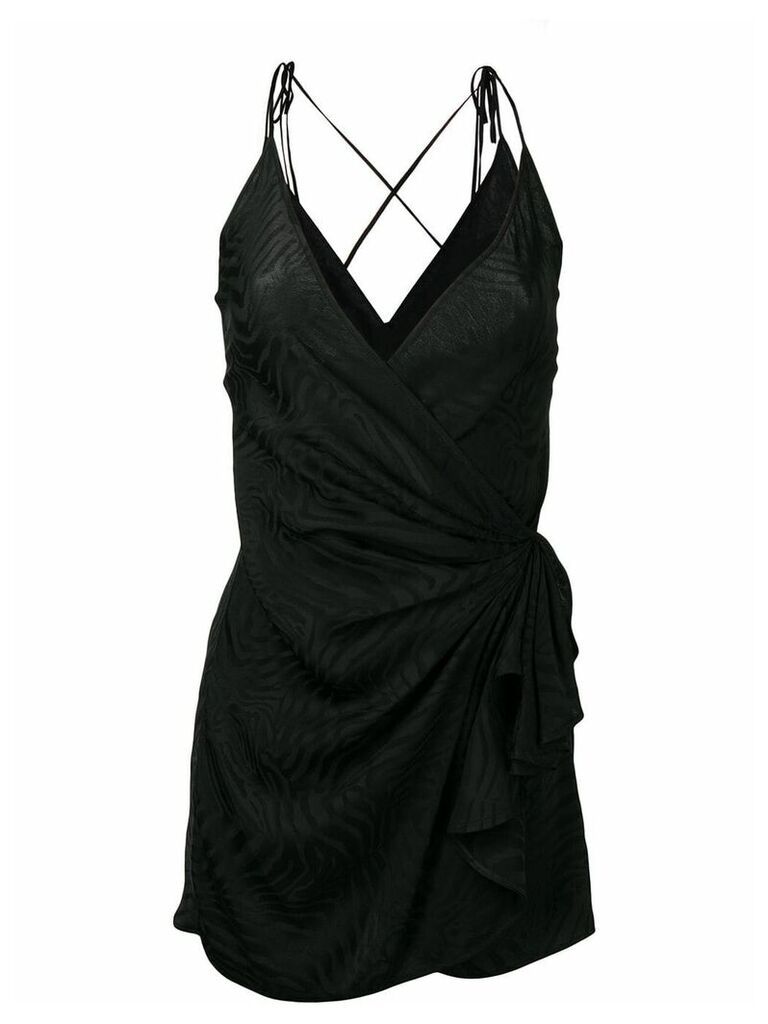 Attico mini wrap dress - Black