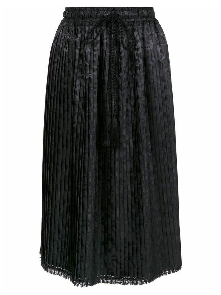 À La Garçonne pleated jacquard skirt - Black