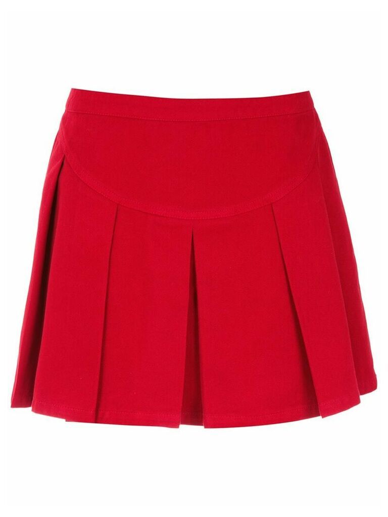 Andrea Bogosian pleated mini skirt - Red