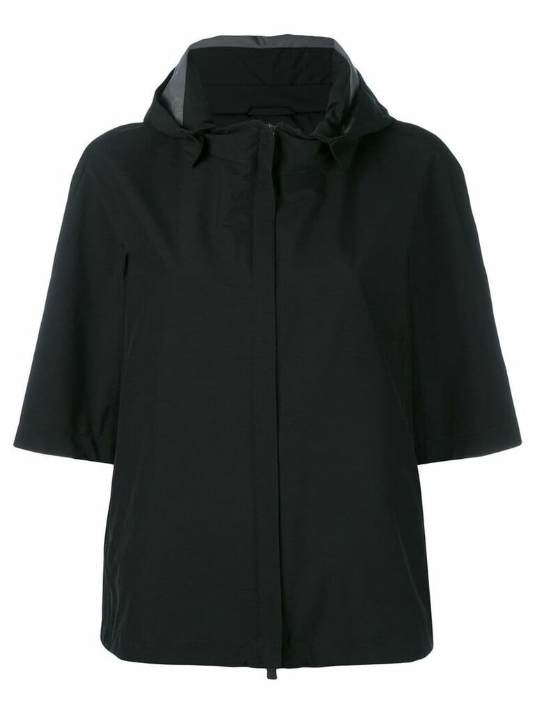 Herno shortsleeved hooded jacket - Black
