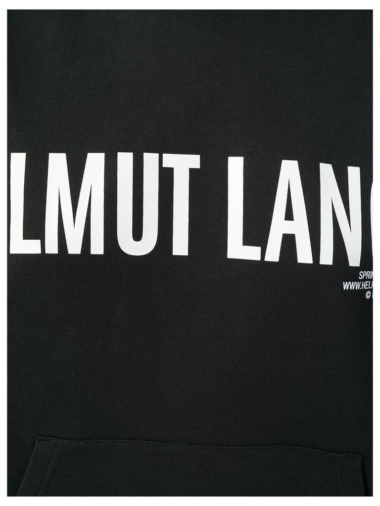 Helmut Lang contrast logo hoodie - Black