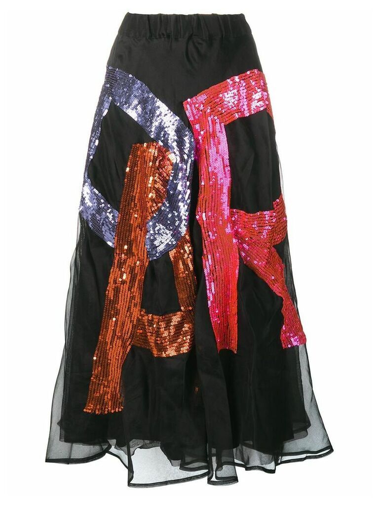 P.A.R.O.S.H. Fantasia sequin skirt - Black