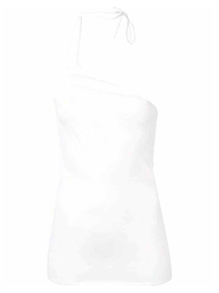 Jacquemus one shoulder tank top - White