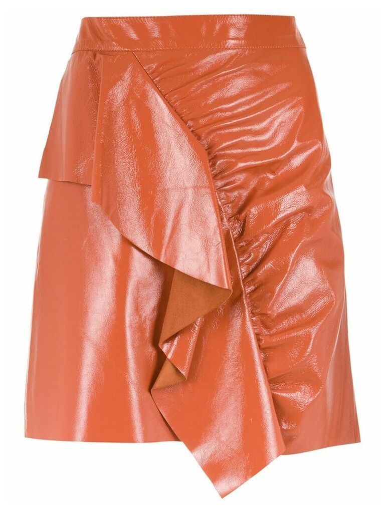 Nk leather skirt - Brown