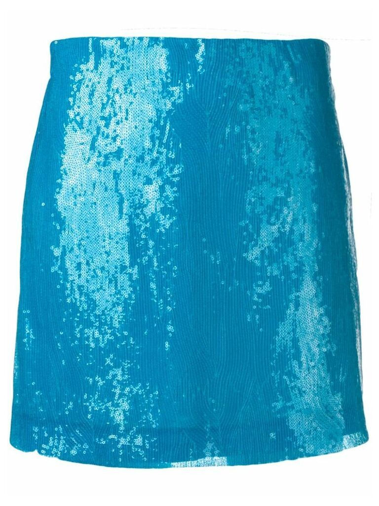 Alberta Ferretti blue sequin skirt