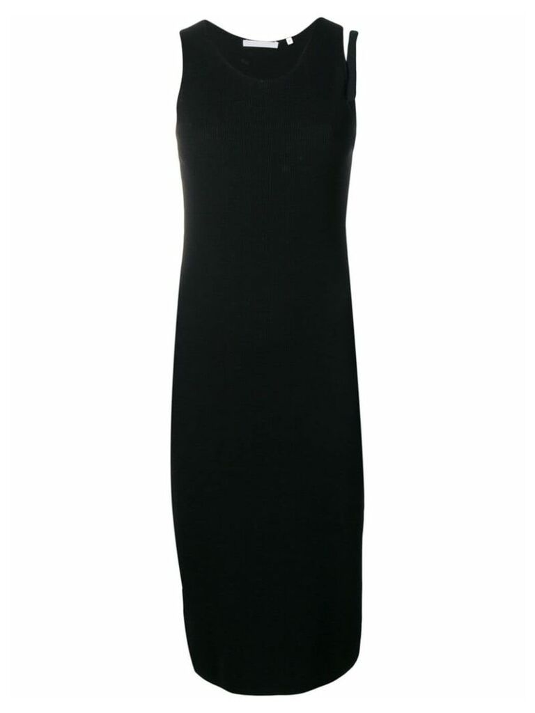Helmut Lang sleeveless knitted midi dress - Black