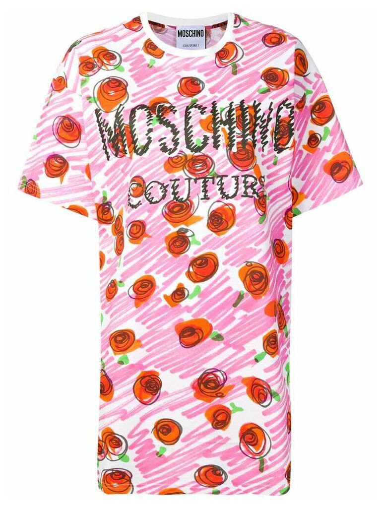 Moschino floral print dress - PINK