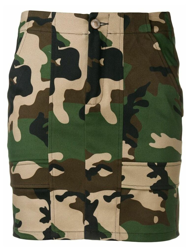 Gcds camouflage print mini skirt - Green
