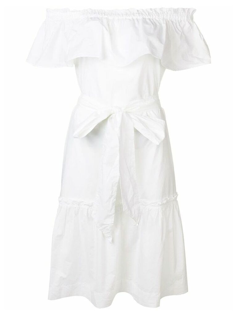 P.A.R.O.S.H. belted waist dress - White