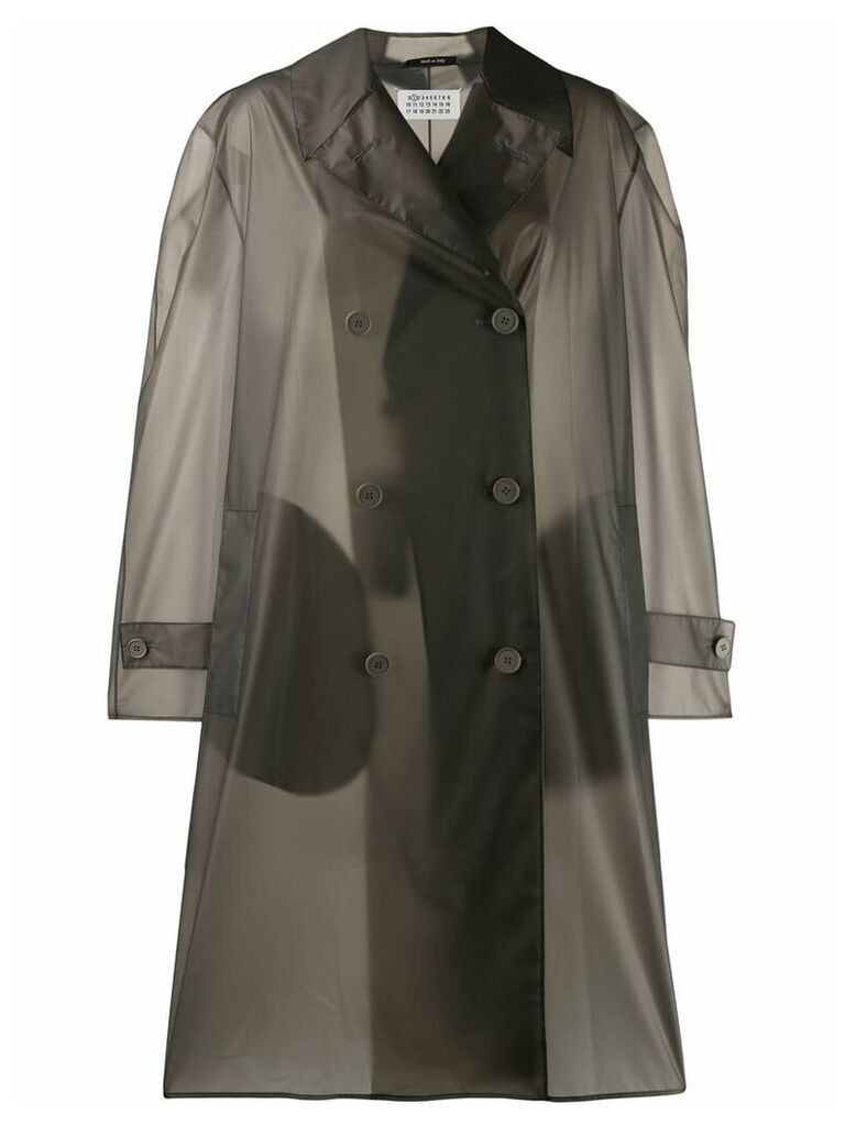 Maison Margiela double-breasted raincoat - Grey