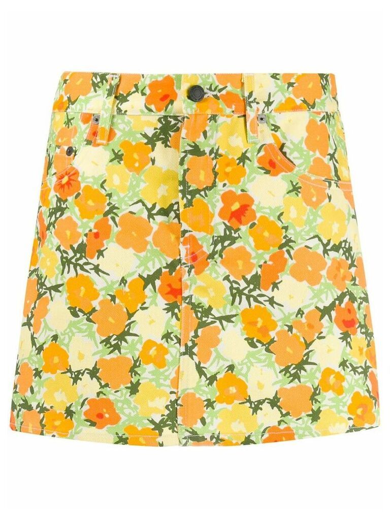 Simon Miller short floral skirt - Yellow