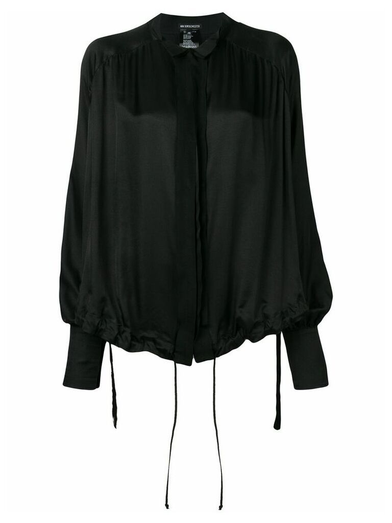 Ann Demeulemeester drawstring blouse - Black