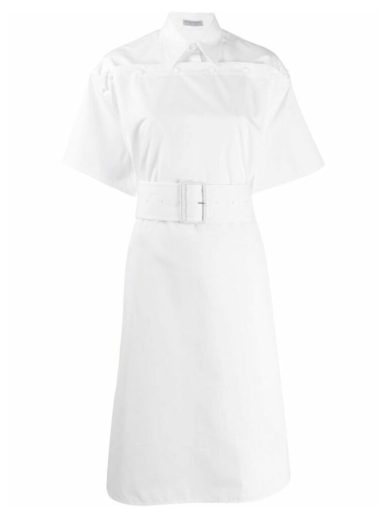 Bottega Veneta belted midi dress - White