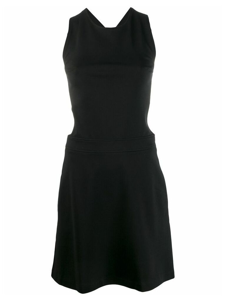 Love Moschino crossover strap dress - Black