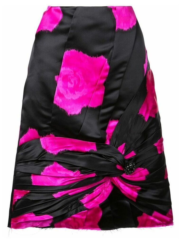 Calvin Klein 205W39nyc knot detail A-line skirt - Black