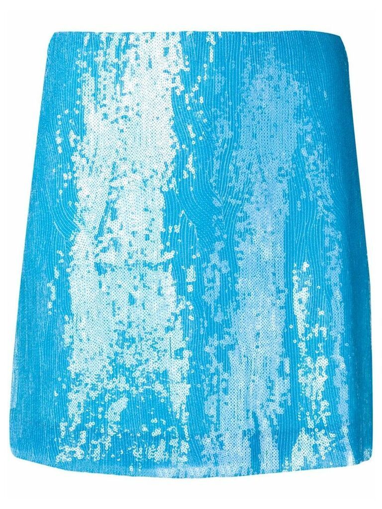 Alberta Ferretti sequins short skirt - Blue