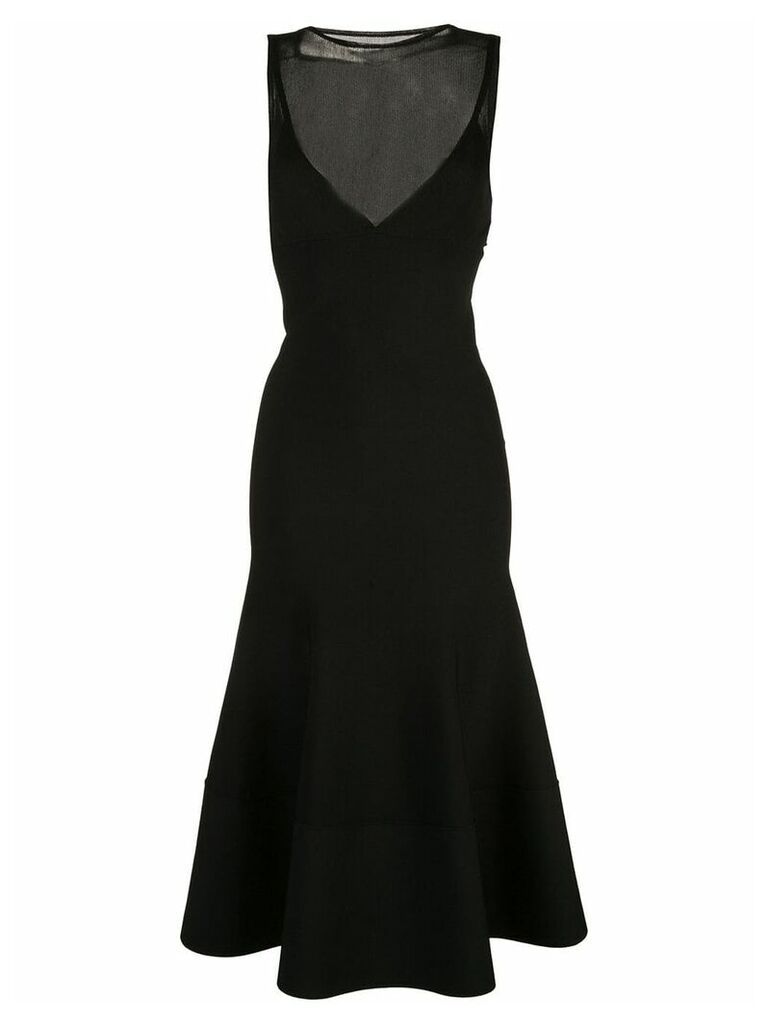 Proenza Schouler Matte Turtleneck Sleeveless Knit Dress - Black
