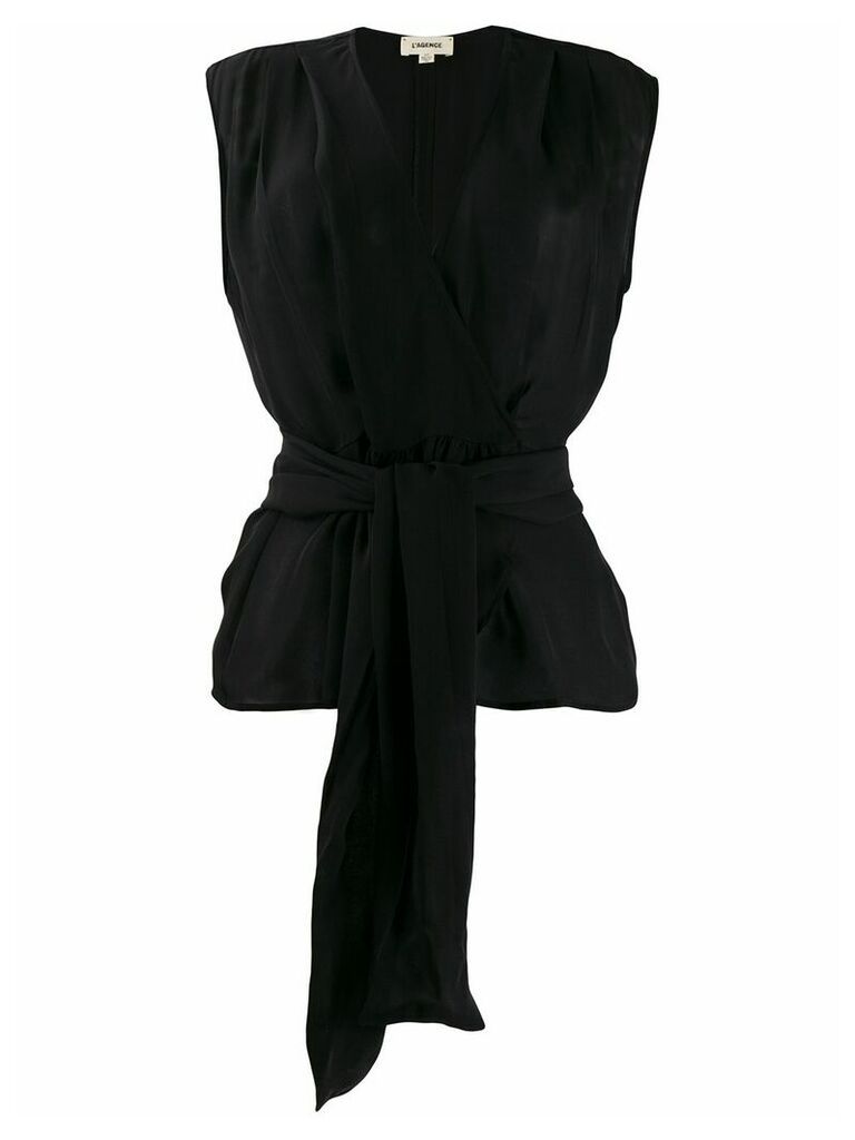 L'Agence tie-waist blouse - Black