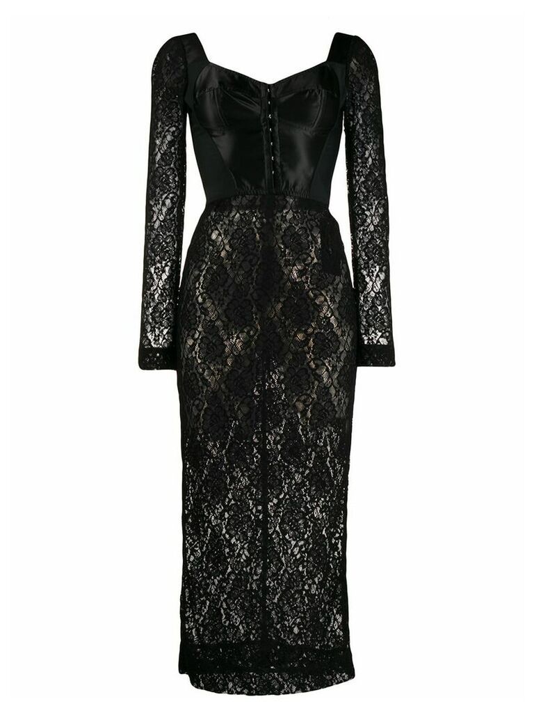 Dolce & Gabbana fitted lace dress - Black