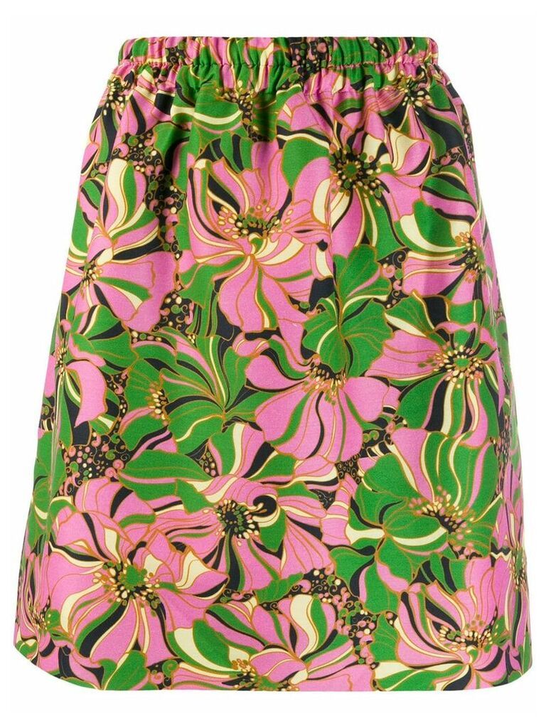 La Doublej botanic print skirt - PINK